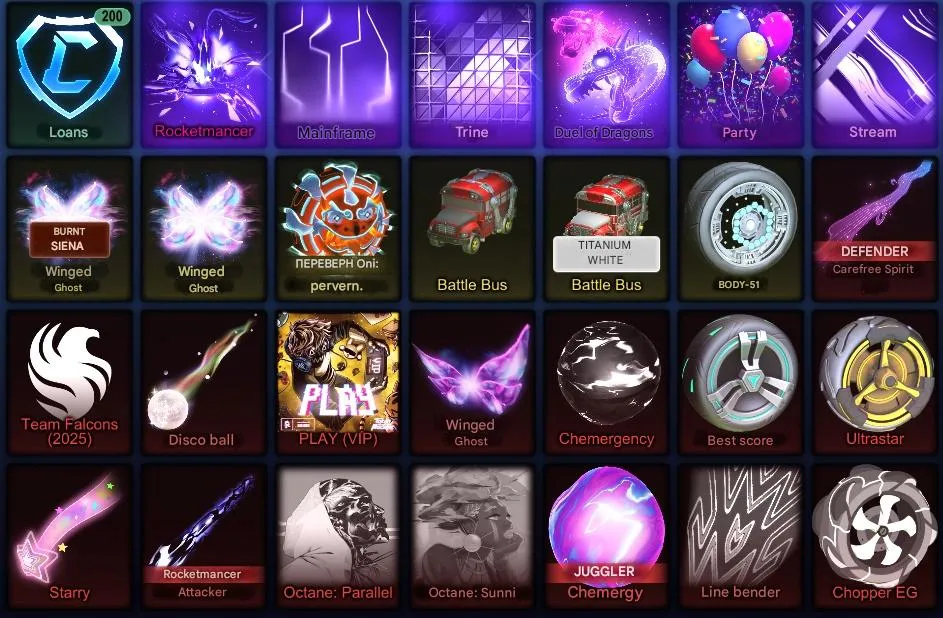 RL1011  Fennec Battle Bus Octane Dominus GT Jager 619 Level 441 Epic Inventory 